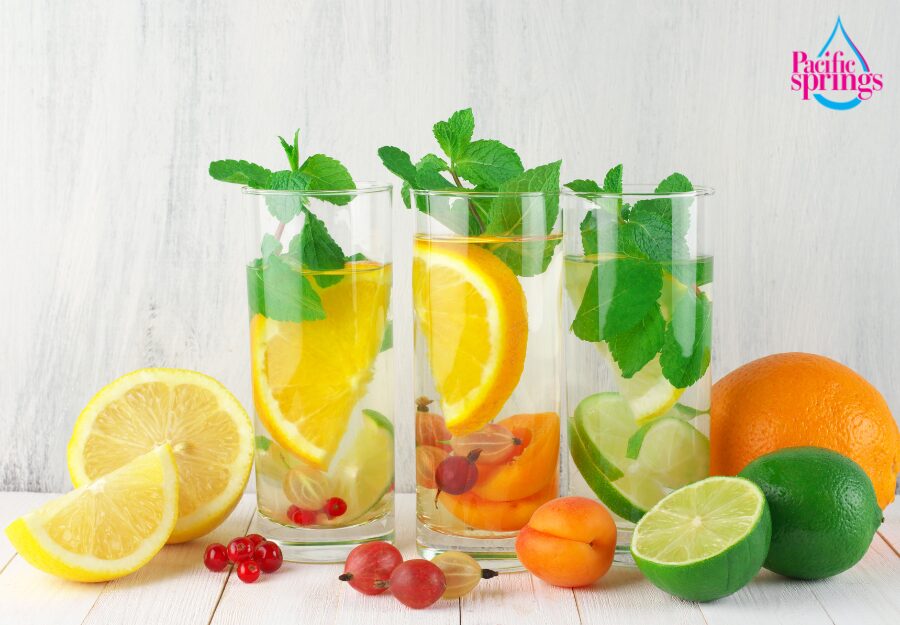 Infusing Spring Water with Fruit brings it to life!